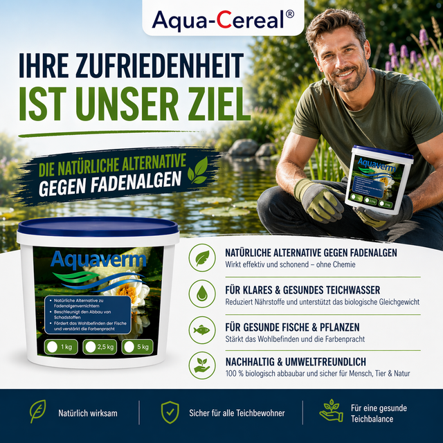 Aquaverm Pond Repair gegen Fadenalgen rein biologisch