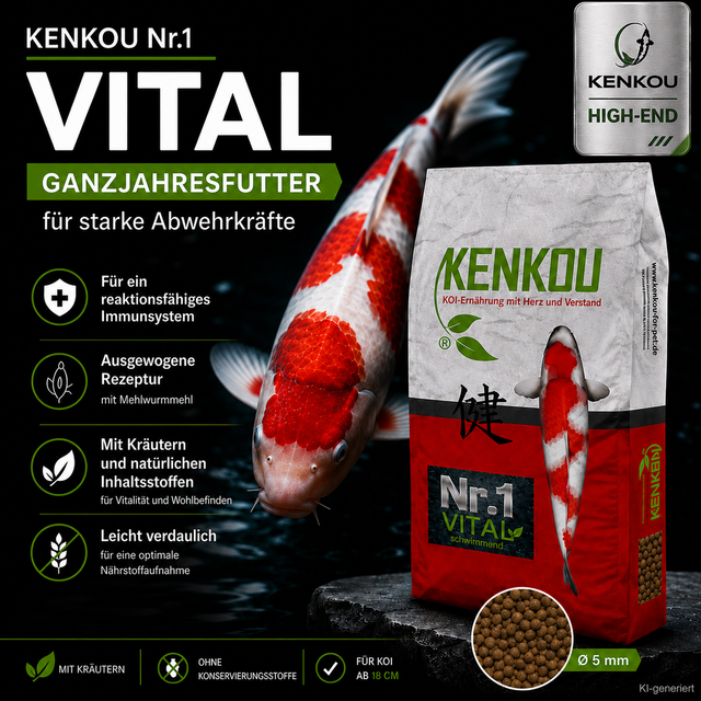 KENKOU Nr.1 VITAL, High-Quality Ganzjahresfutter