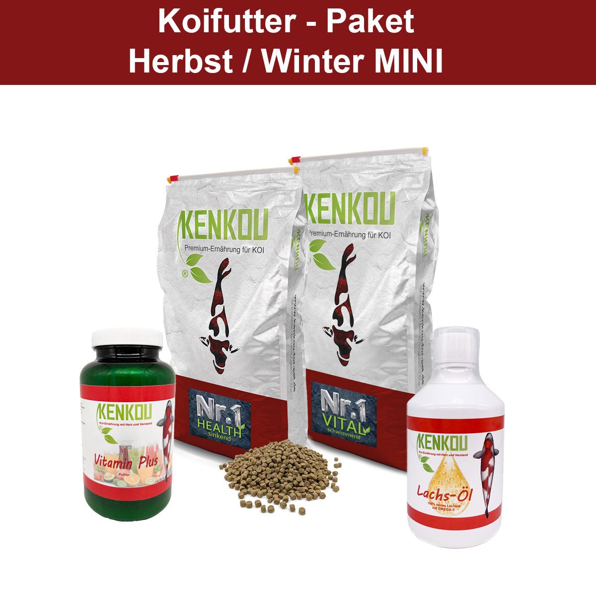 Koifutter - Paket Herbst / Winter Mini 5kg - Sparpaket - Niederrhein-Koi