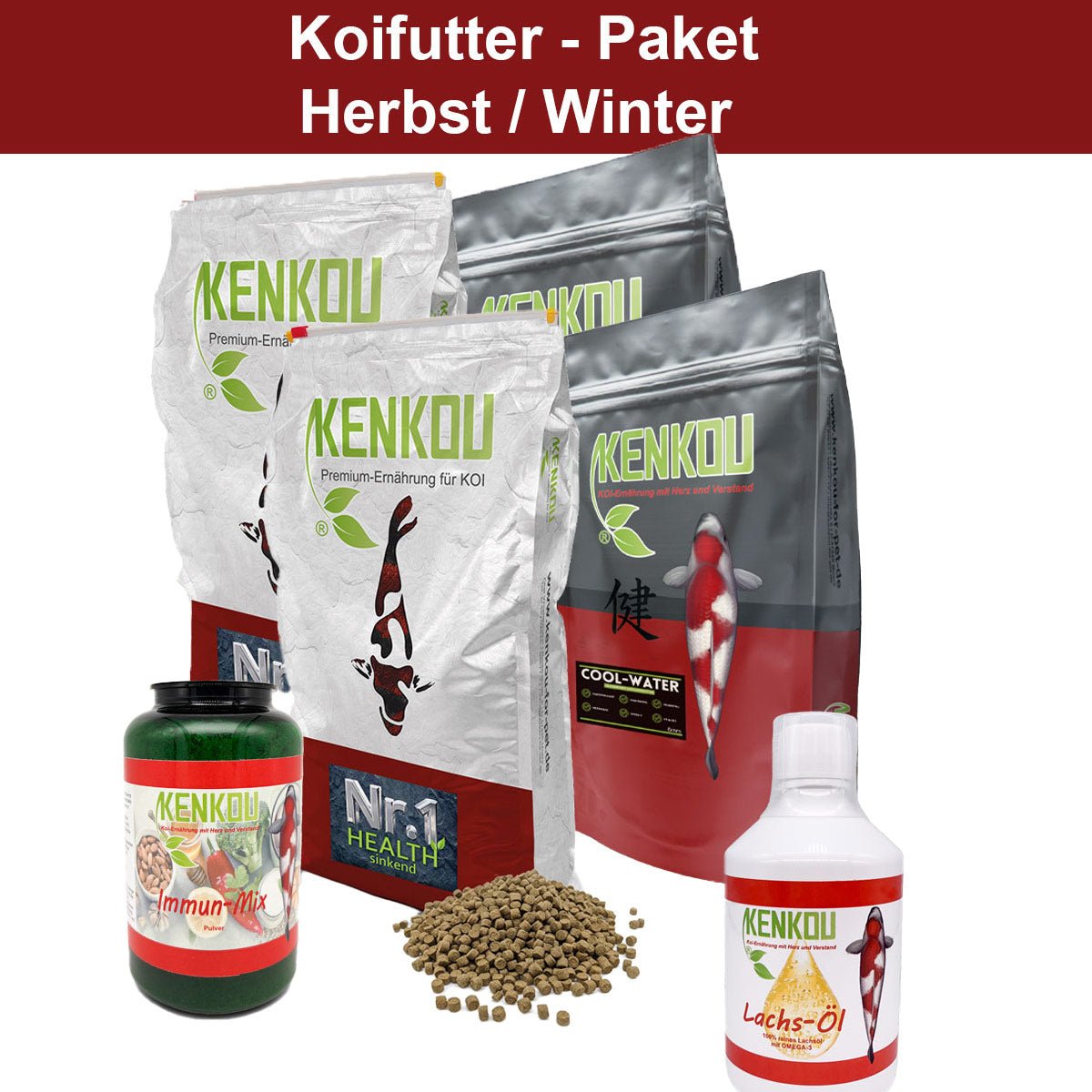Koifutter-Paket Herbst-Winter - Sparpaket - Niederrhein-Koi