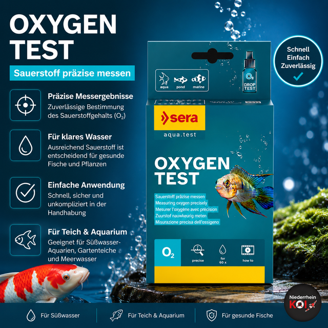 sera Test O2 Sauerstoff für Teiche