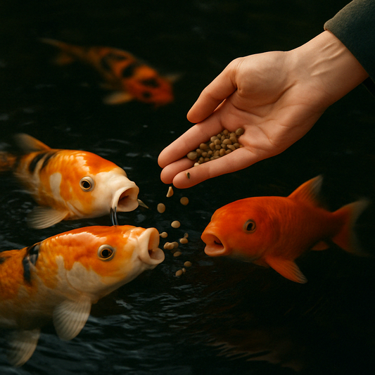 Koi füttern