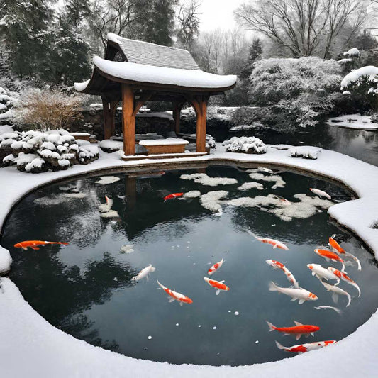 Koi-Teich im Winter abdecken? - Niederrhein-KOI