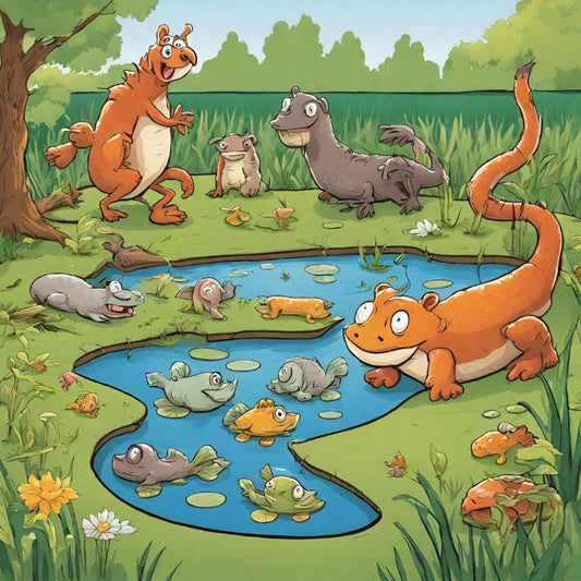 Lebewesen im und am Teich - Niederrhein-KOI
