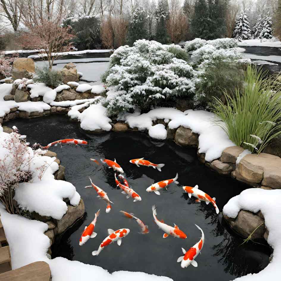 Koi füttern im Winter - Koifutter für die kalte Jahreszeit