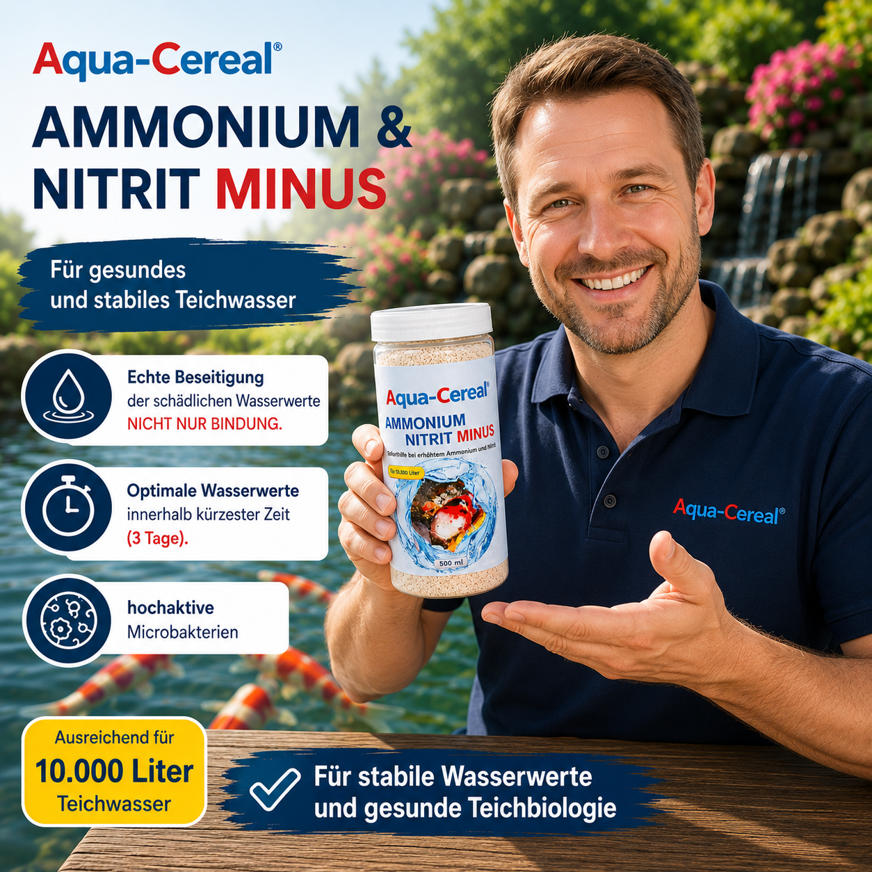 Ammonium + Nitirt Minus  ausreichend für 10.000 Liter Teichwasser