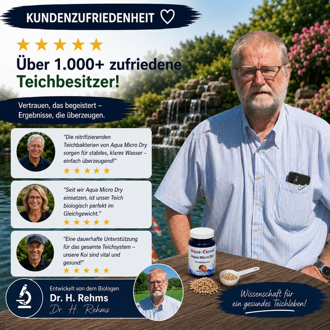 Aqua Micro Dry entwickelt vom Biologen Dr. Rehms