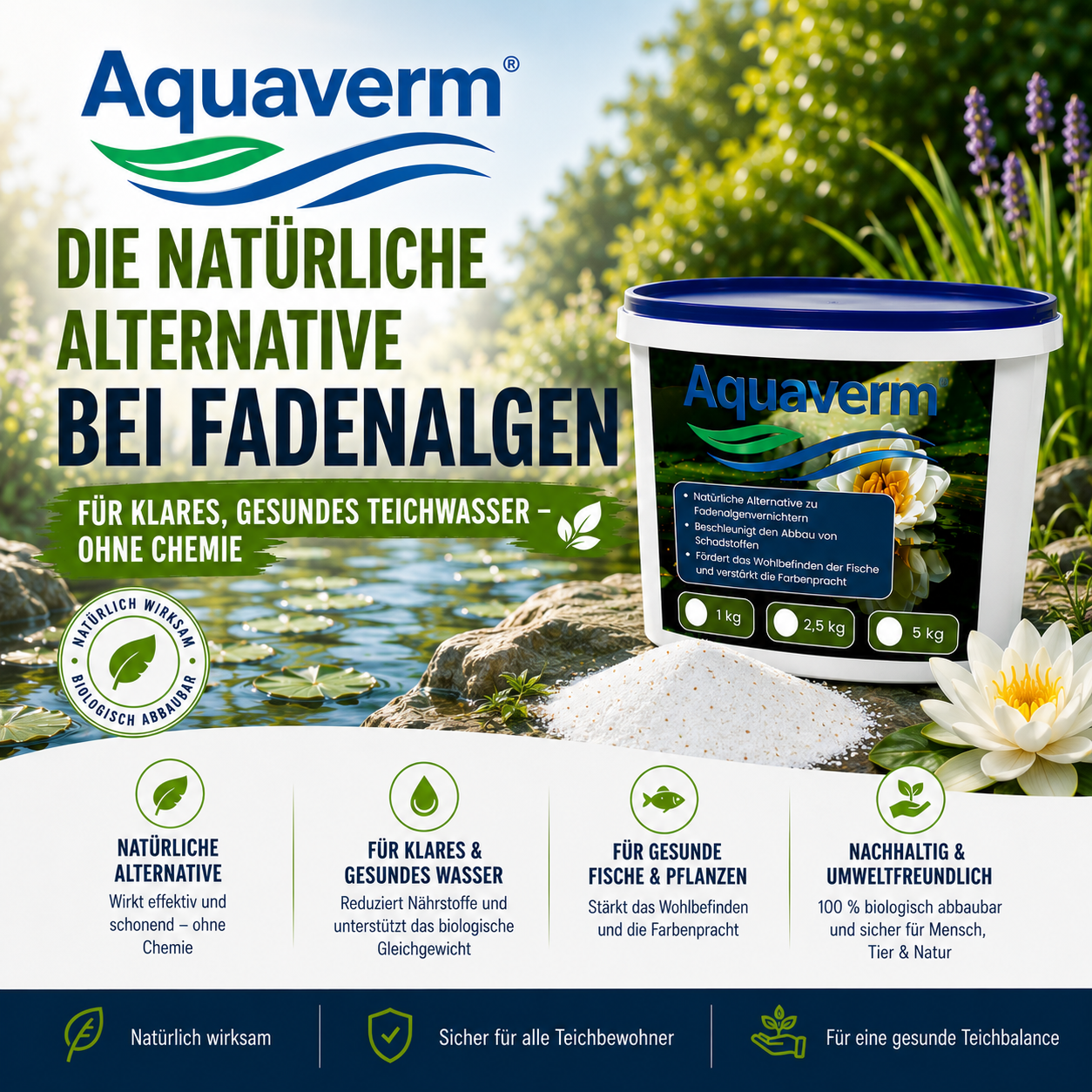 Aquaverm die natürliche Alternative bei Fadenalgen
