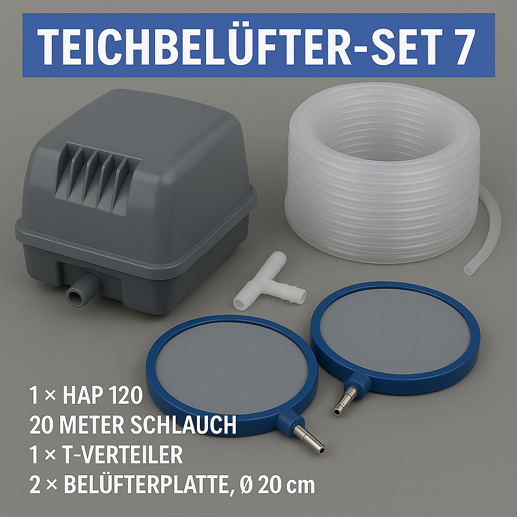 Teichbelüfter Set -7- - Teichbelüfter - für große Teiche