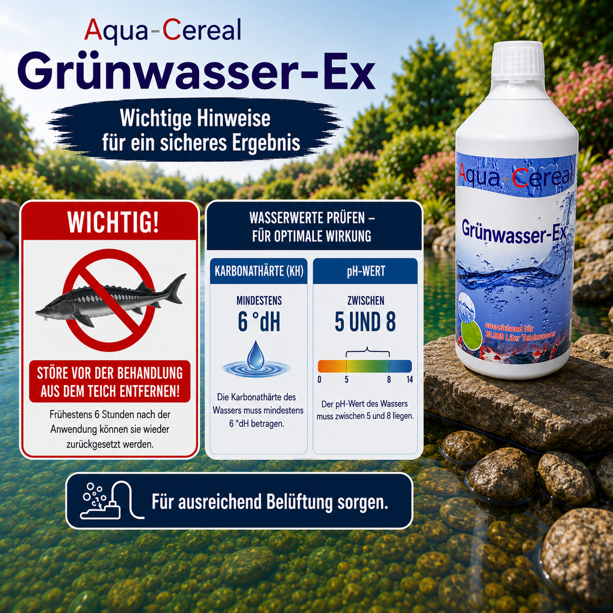 Grünwasser-Ex nicht bei Stören anwenden
