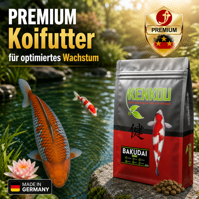 KENKOU BAKUDAI 3 mm Premium Koifutter für Wachstum