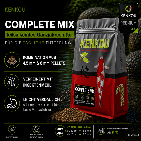 KENKOU Complete-MIX teilsinkendes Premium-Koifutter