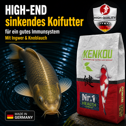 KENKOU Nr.1 Koifutter sinkendes HIGH-END Koifutter mit Ingwer & Knoblauch