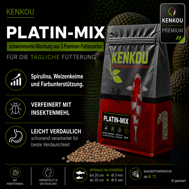 KENKOU Platin-MIX Premiumkoifutter-mischung für das ganze Jahr 6mm