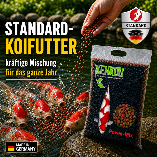 KENKOU Power-MIx, Standard Koifutter kräftige Mischung für das ganze Jahr