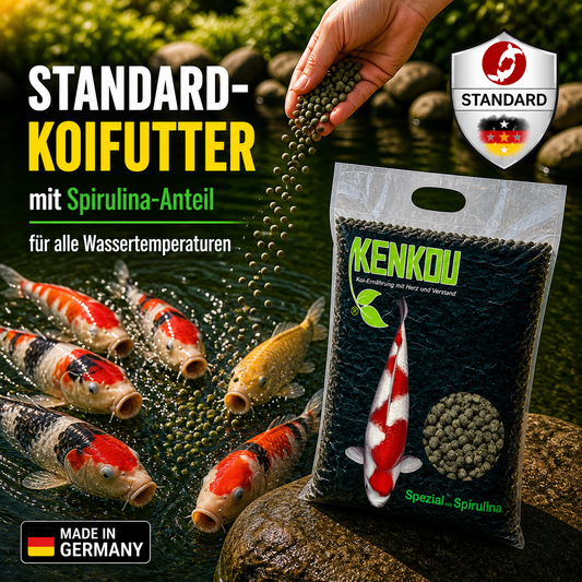 KENKOU Spezial mit Spirulina, Standard Koifutter mit Spirulina-Anteil 6 mm