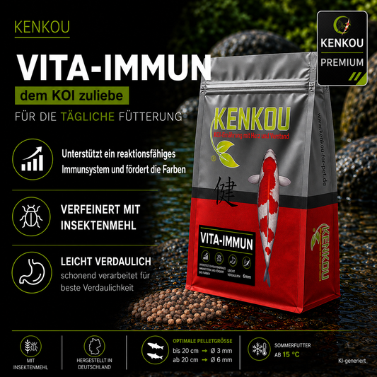 KENKOU Vita-Immun Premium Koifutter unterstützt das Immunsystem und fördert die Farben 6mm
