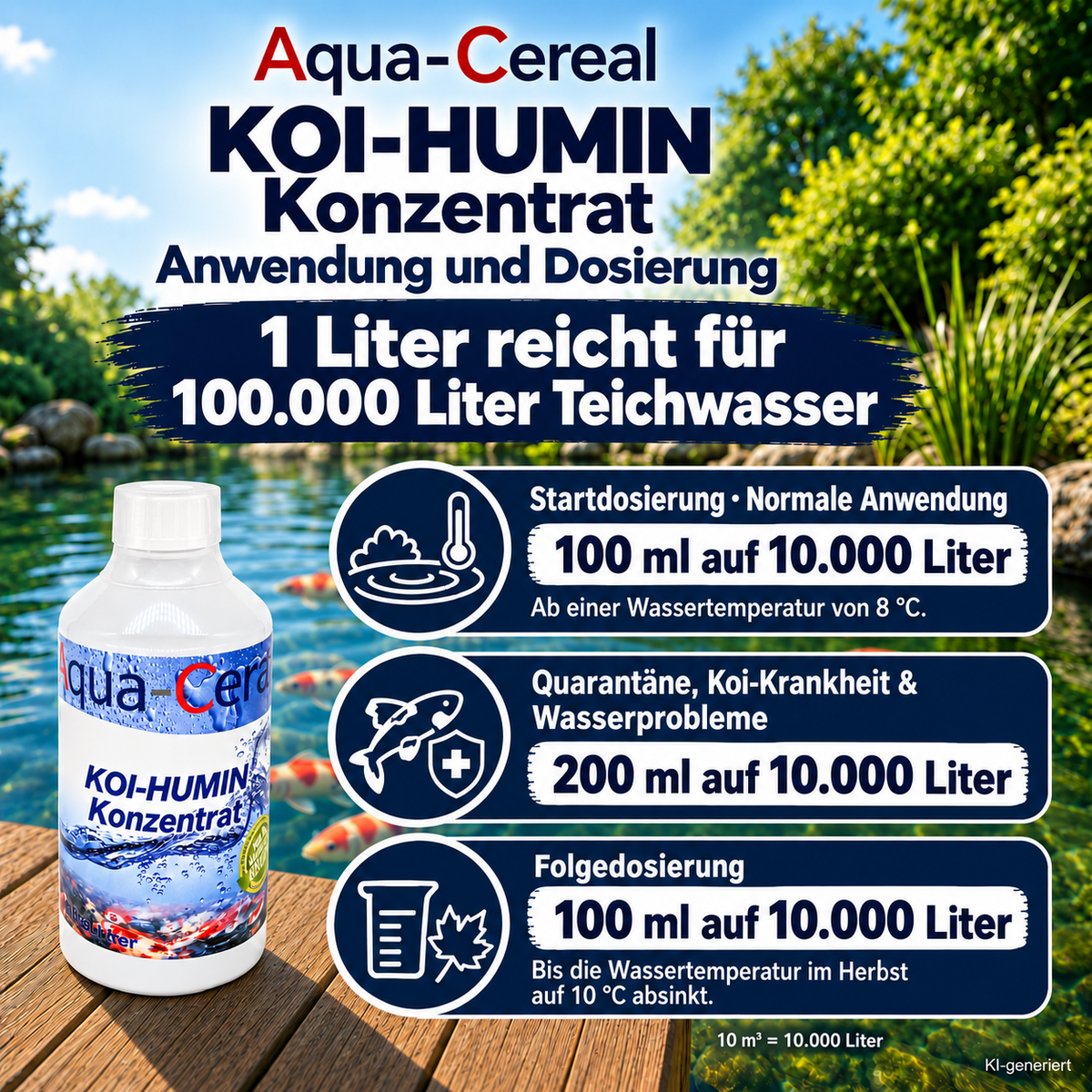 KOI-HUMIN Konzentrat Anwendung und Dosierung