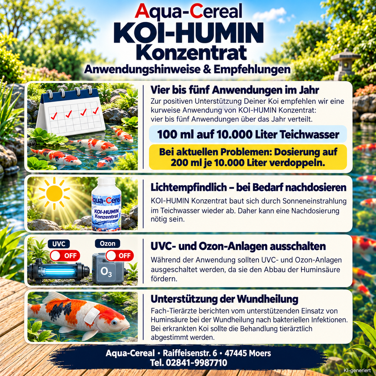 KOI-HUMIN Konzentrat richitg anwenden