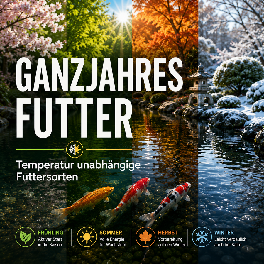 Koifutter für das ganze Jahr