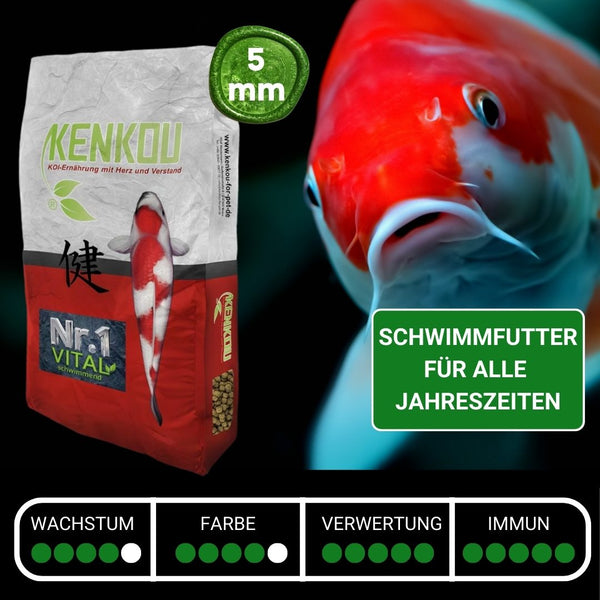 KENKOU® Nr.1 VITAL -  5mm Koifutter schwimmend