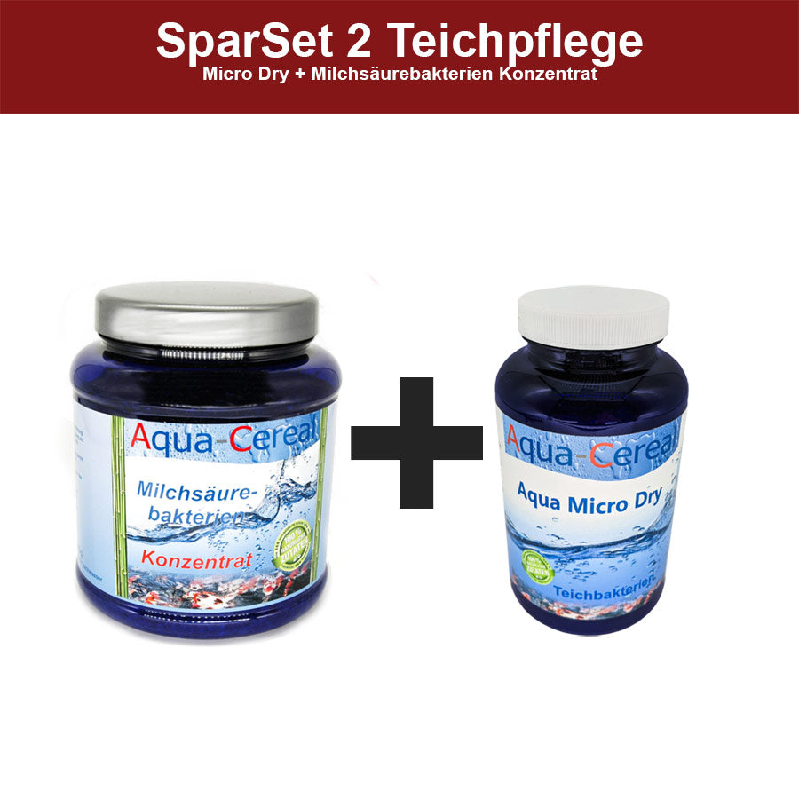 Spar-Set 2 Teichpflege 500ml Micro Dry + 1000g Milchsäurebakterien Konzentrat
