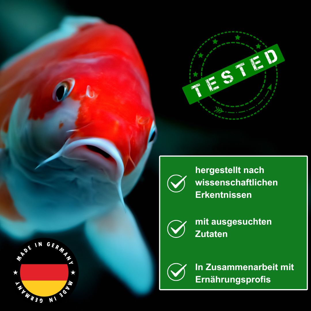 Koifutter in Deutschland hergestellt.