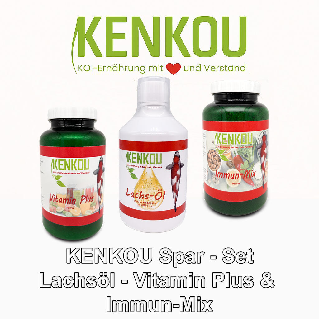 SPAR SET - Lachsöl & Vitamin Plus & Immun-Mix je 0,5l für Koifutter