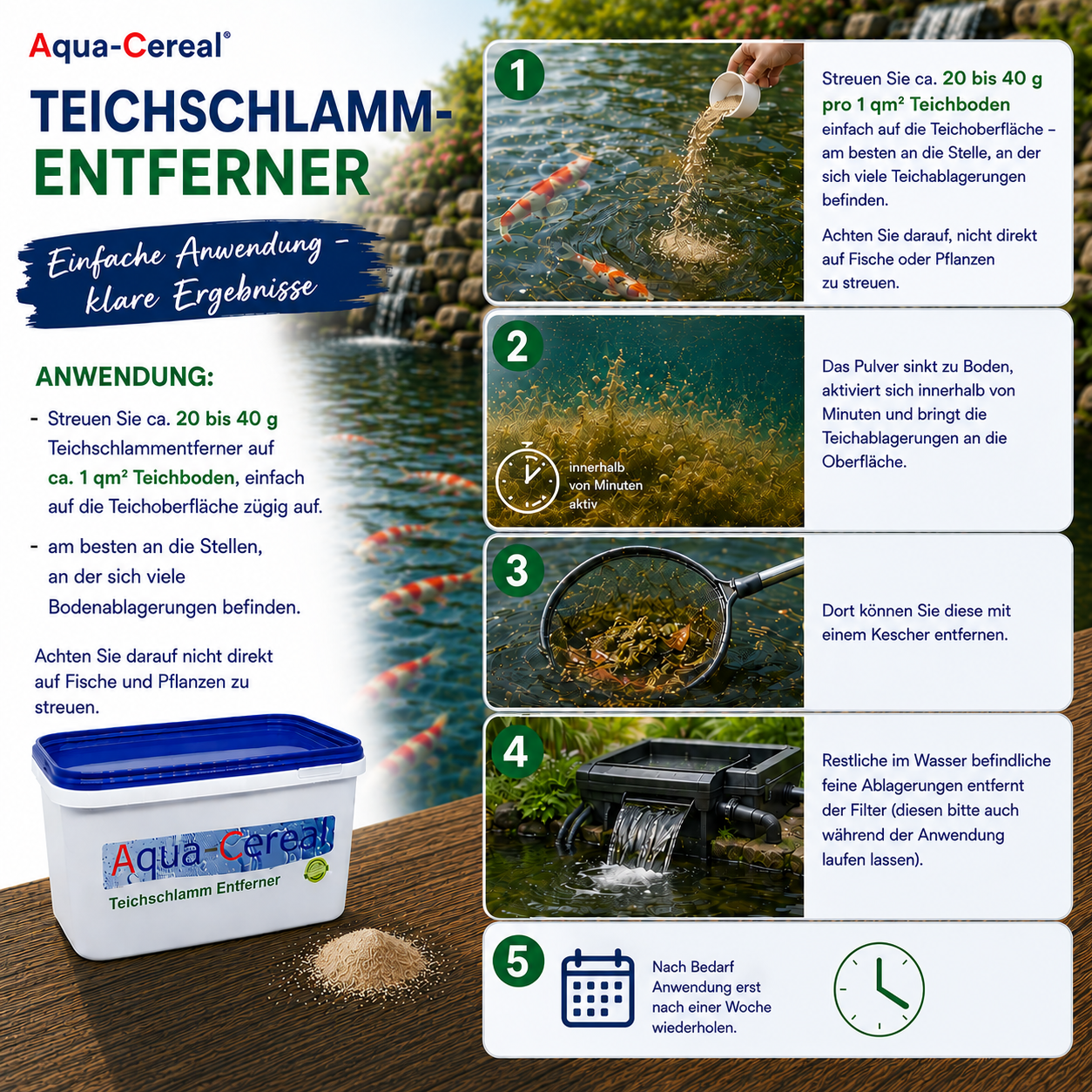 Teichschlamm-Entferner Anleitung