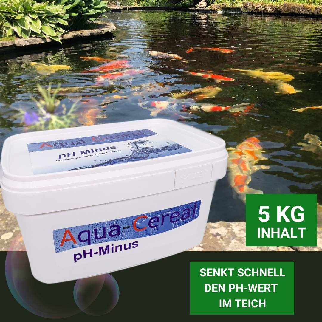 pH-Minus senkt schnell den pH-Wert im Teichwasser