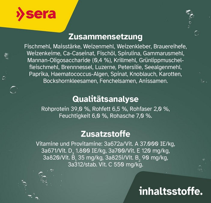 sera Professional KOi Summer Inhaltsstoffe