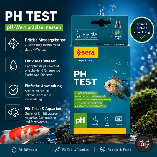pH Test von sera für Teich und Aquarium