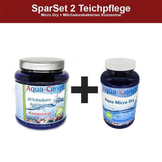 Spar-Set 2 Teichpflege 500ml Micro Dry + 1000g Milchsäurebakterien Konzentrat - Sparpaket - Niederrhein-Koi